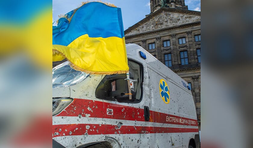 Doorzeefde Oekraïense ambulance te zien tijdens Rescue Zeeland