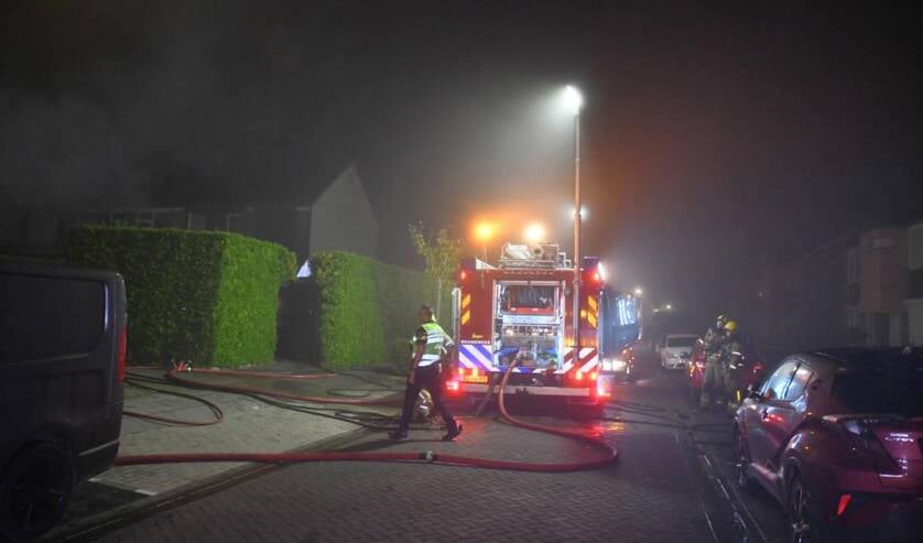 Drie schuurtjes in brand aan de Spaarlingsstraat in Kapelle