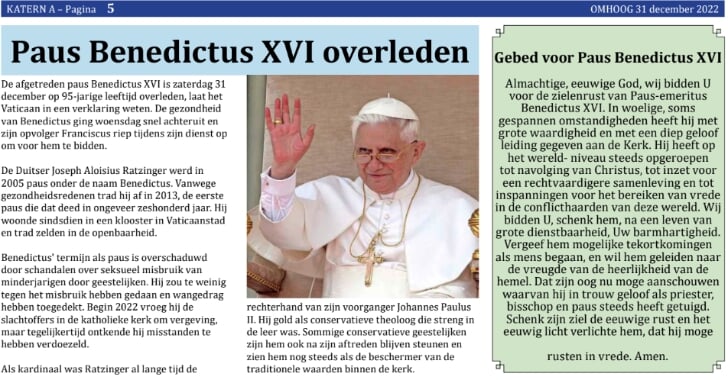 Liveblog Alles Over De Uitvaart Van Benedictus Xvi Onze Broeder