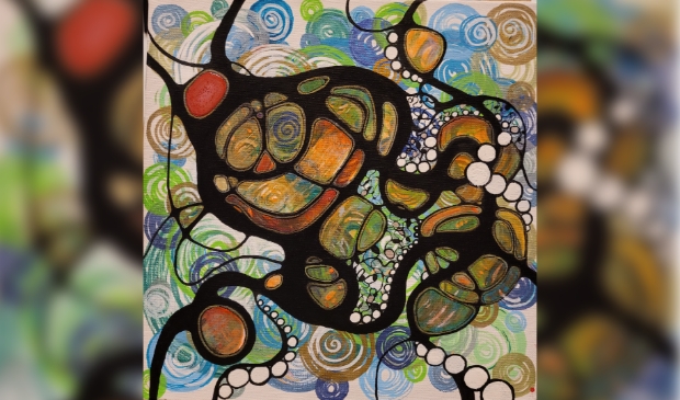 Neuro-motiefschilderij van Mirjam van der Velden
