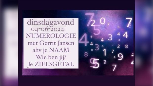Flyer Numerologie met Gerrit Jansen