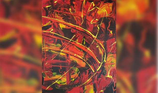 Schilderij 'Buenos Aires' geschilderd op de klanken van tango 
