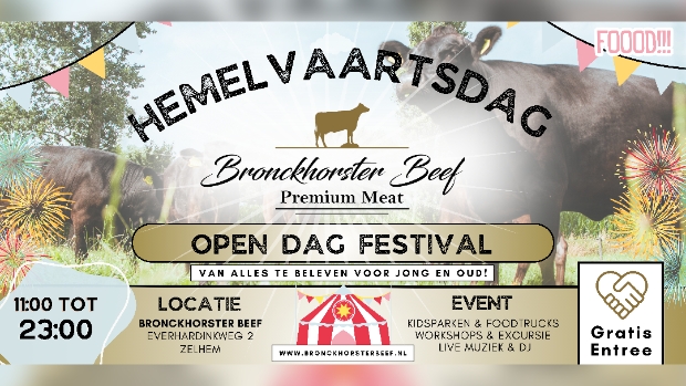 Poster open dag festival Bronckhorster Beef
