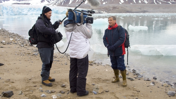 TV-opnames van Rob Reijnen in Spitsbergen