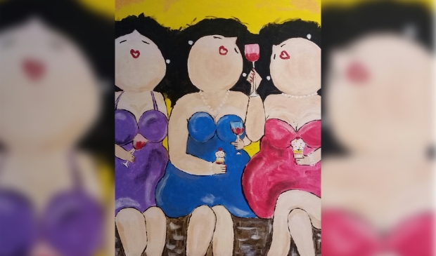 Dikke Dames geschilderd door Arjen Vonk