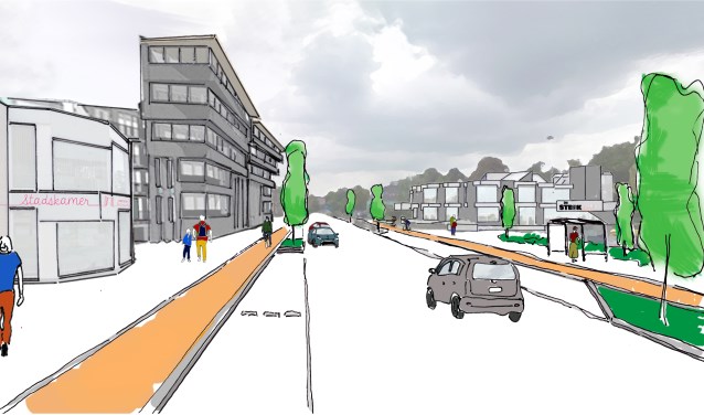 Raadhuisstraat in de toekomst? Foto: artist's impression
