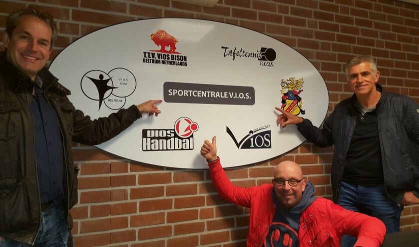 Het DB van 'Sportcentrale Beltrum'; vlnr Erwin Hoitink, Sander Esselink en Marcel Helmers.