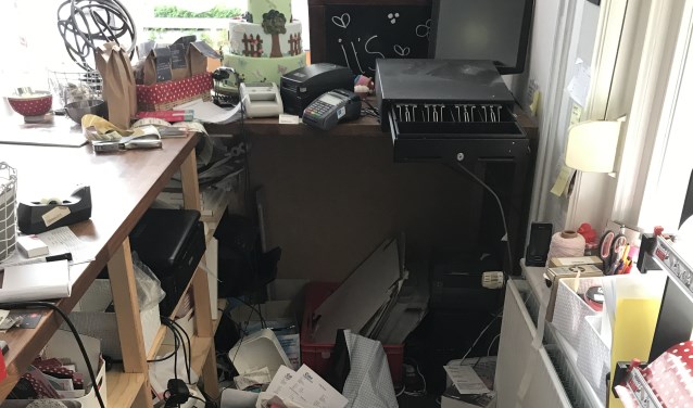 De ravage was groot na de inbraak. Foto: PR