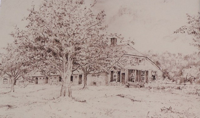 Tekening van boerderij 't Vaalderinck door Langlois van den Bergh. Foto: PR