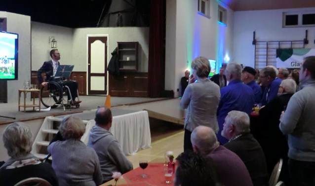 Otwin van Dijk tijdens de nieuwjaarsreceptie in Sinderen. Foto: Walter Hobelman