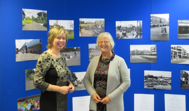 Ingrid Lambregts en Josan Meijers; wethouder en gedeputeerde schetsen het toekomstbeeld van de Veentjes. Foto: Bert Vinkenborg