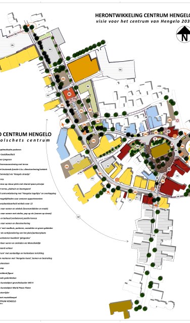 Visie voor het verbeteren van de vitaliteit van dorpskern Hengelo. Bron: Projectgroep Vitale Kernen Hengelo