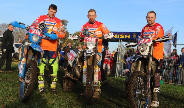 Kampioenen in de E1, E2 en E3 Thierry Pittens, Wesley Pittens en Luca Dolfing. Foto: Henk Teerink