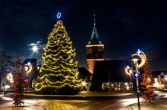 Centrum van Varsseveld in kerstsfeer