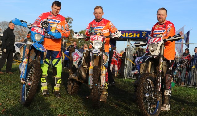 Kampioenen in de E1, E2 en E3 Thierry Pittens, Wesley Pittens en Luca Dolfing. Foto: Henk Teerink