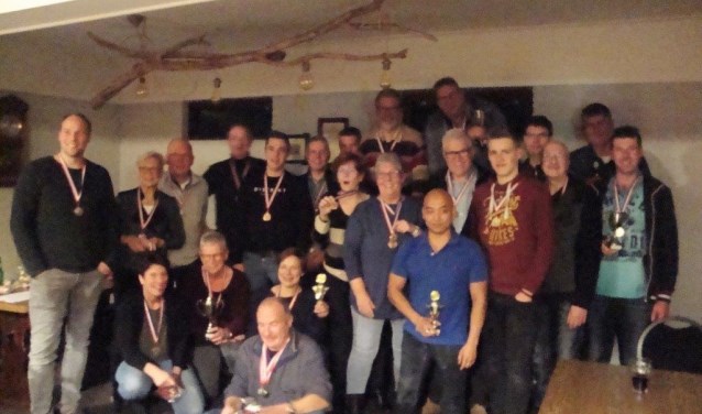 De winnaars van het schiettoernooi 2018 van Sportschietvereniging Wilhelmina. Foto: PR.