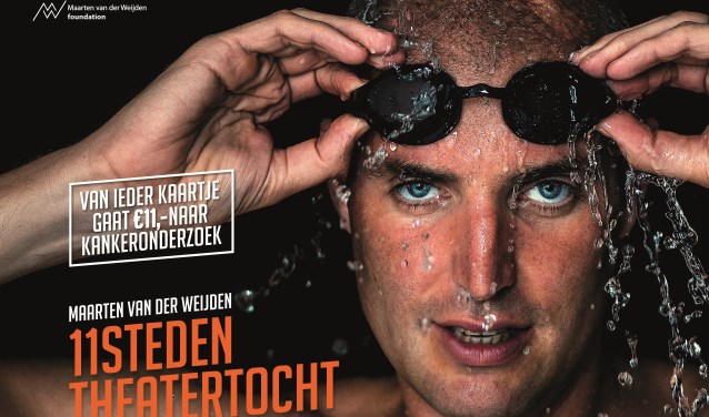 Maarten van der Weijden doet na zijn heroïsche zwemtocht elf theaters aan, waaronder Amphion. Foto: PR