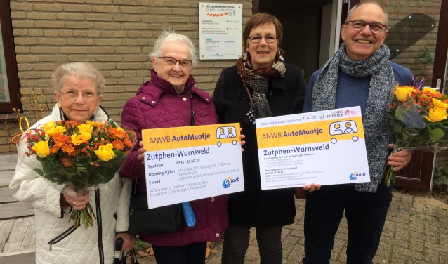 V.l.n.r.: Wil van Breukelen,Henny Roelofs, Hannie Buter en Wim Gerritsen. Foto: PR