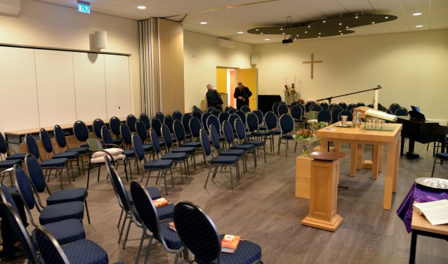 De Sprankel doet tijdelijk dienst als kerkzaal totdat eind mei de Dorpskerk weer beschikbaar is. Foto: PR.