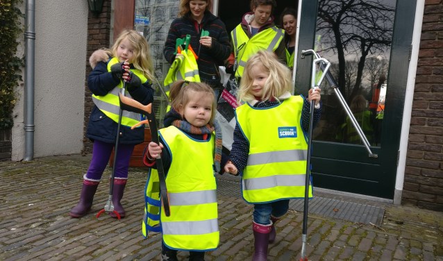 Ook de allerkleinsten hielpen mee. Foto: PR
