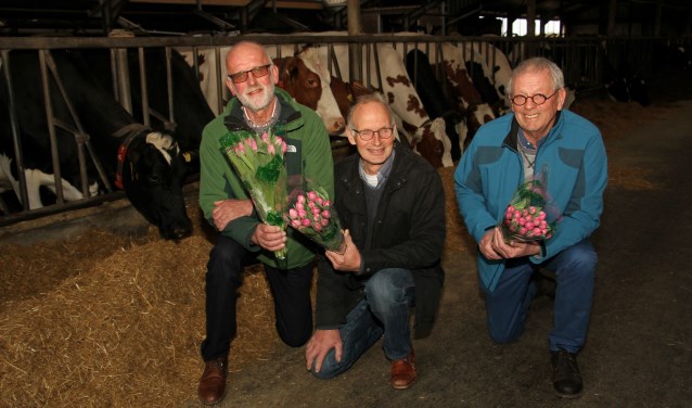 Grondleggers van 'school-boer' Fré Heuvelink, Jozef Holtslag en Wim Regelink. Foto: Liesbeth Spaansen