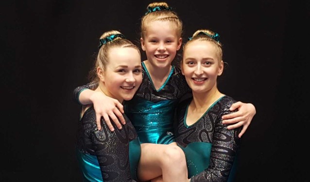 Ruth Harmens, Inge Stapelbroek & Juliët Engelberts (vijfde op halve finale NK Acrogym). Foto: PR