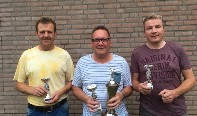 De top drie van het biljartkampioenschap. Foto: PR