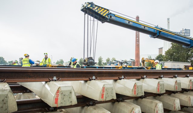 Werk aan het spoor. Foto: Burry van den Brink