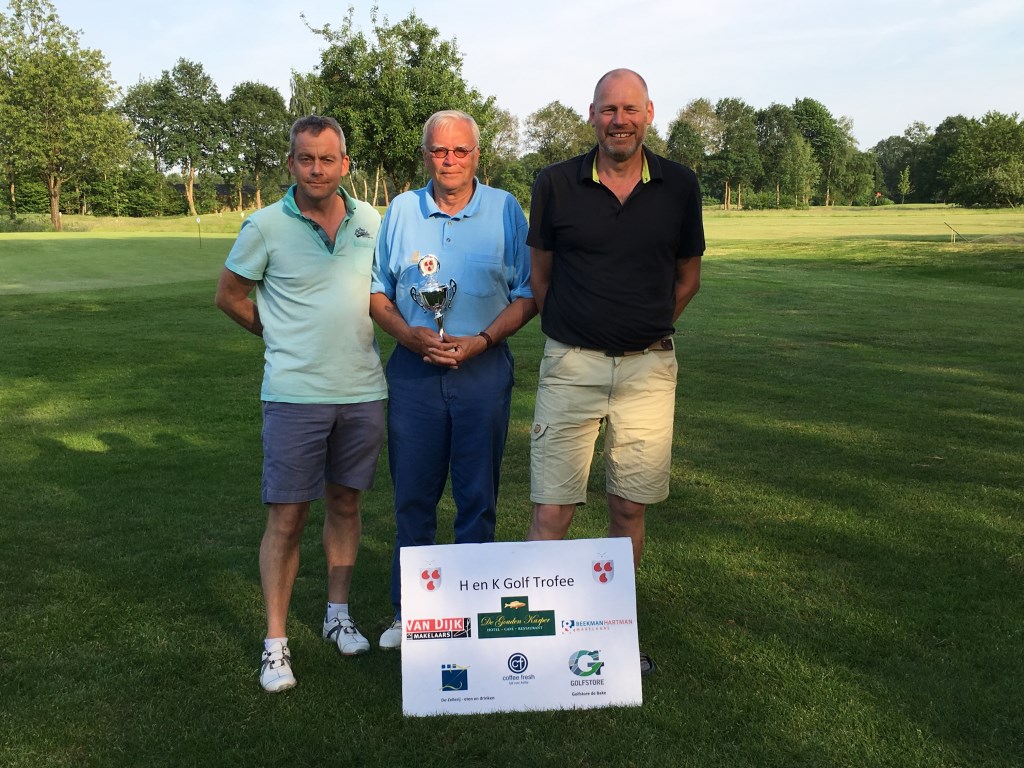 Eerste drie winnaars van de wedstrijd 'HenK' Golf Trofee. Foto: PR