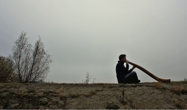 Didgeridoo speler Hugo van der Hout. Foto: PR