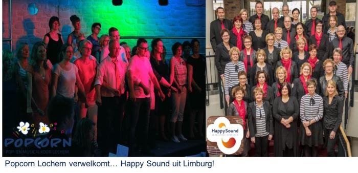 Popcorn geeft concert samen met Limburgse vocal group Happy Sound