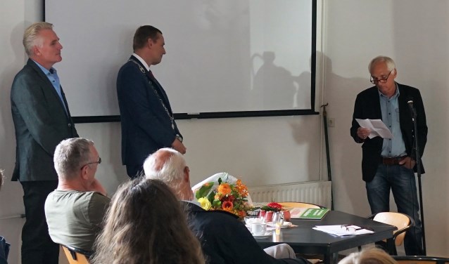 Hans de Beukelaar tijdens zijn dankwoord. Foto: Frank Vinkenvleugel