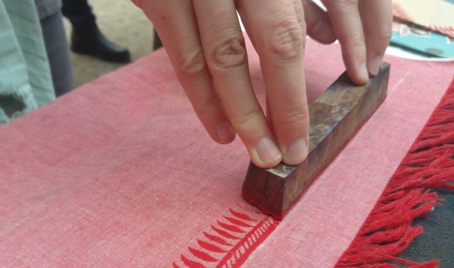 Workshop blockprinten voor deelname aan KunstOer. Foto: PR