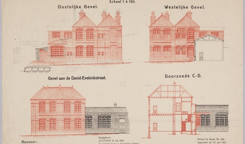 Bouwtekening Zutphen David Evekink 1905. Foto: PR