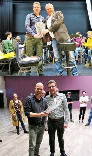 Boven jubilaris Marcel Loff en onder jubilaris John Sonderen. Foto’s: Theo Huijskes
