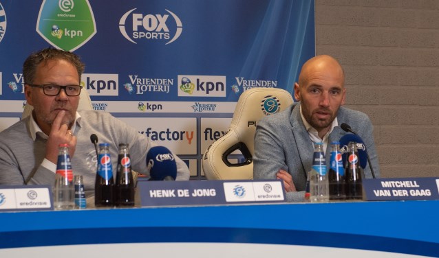 Henk de Jong na de wedstrijd tegen de grote concurrent in de degradatiestrijd NAC van trainer Mitchell van der Gaag. Foto: Achterhoek Foto/Henk den Brok