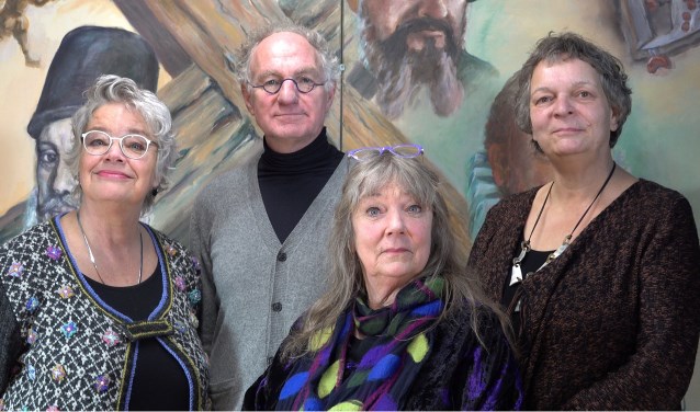 Noorder Art, van links naar rechts Marja Hens, Jan de Boer, Sieuwke Ronner en Mineke Gravers. Foto: PR