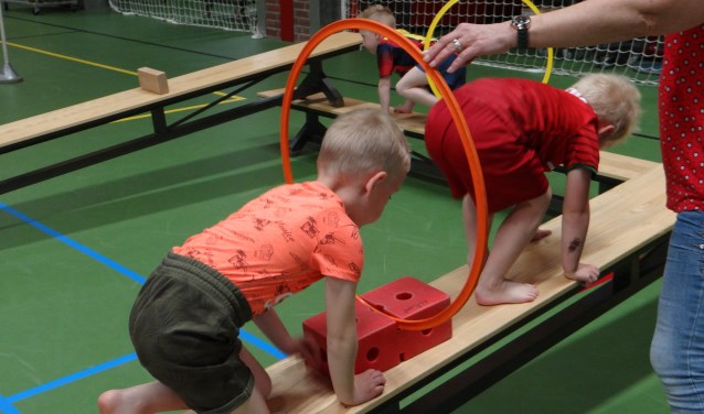 Het was even 'hard werken' voor de kleuters. Foto: PR