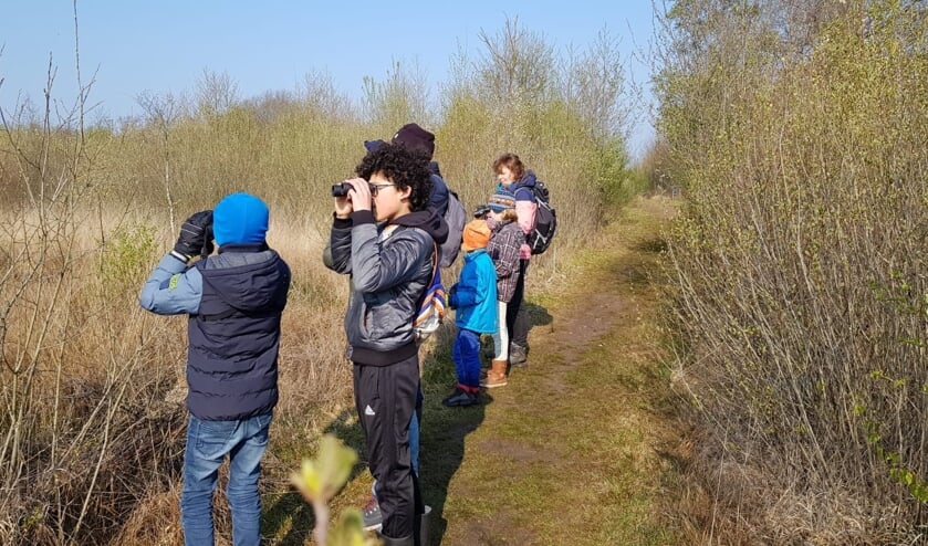 De jeugdige vogelspotters. Foto: H. Leever