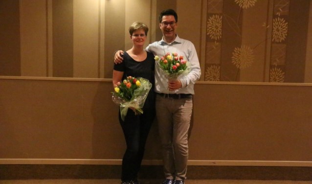 Carla Bon en René Raaben zijn de kegelkampioenen 2019 van de BKF. Foto: PR