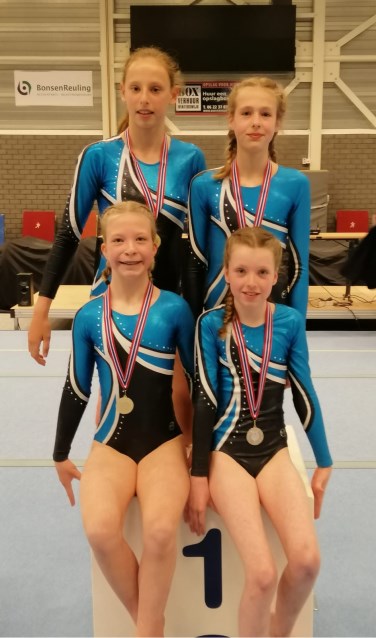 De vier medaillewinnaars van Odival. Foto: PR