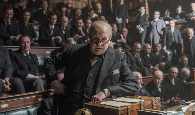 Gary Oldman als de legendarische Britse minister-president Winston Churchill in Darkest Hour. Foto: PR