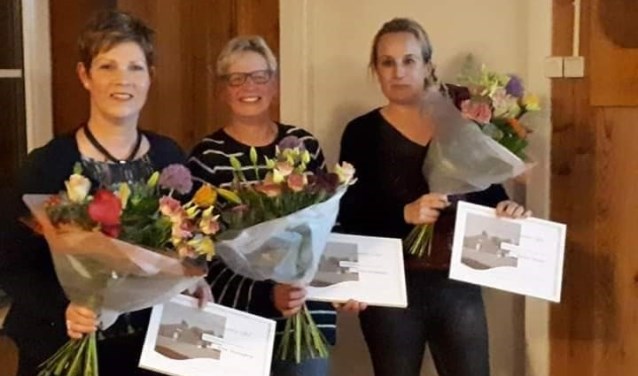De drie jubilarissen. Foto: PR
