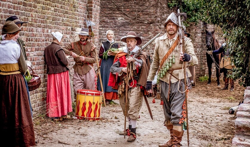 De Slag om Bergh wordt uitgebeeld bij Kasteel Huis Bergh. Foto: PR