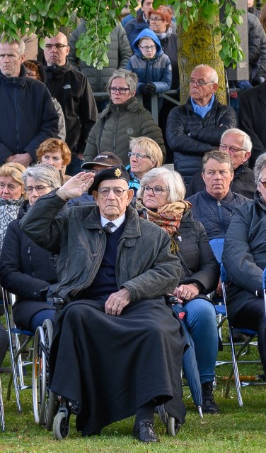 William 'Bill' Cole tijdens Dodenherdenking dit jaar. Foto: Achterhoek Foto/Henk den Brok