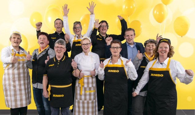 Ondernemer Tijn Leussink en zijn team tijdens de 7 Zekerheden training van de Jumbo Academy op het hoofdkantoor van Jumbo Supermarkten in Veghel. Foto: PR