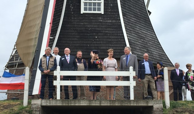 Prinses Beatrix bracht een bezoek aan de jarige molen Hermien. Foto: Barbara Pavinati