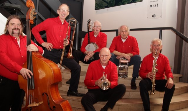 Jay Jay's Border Jazzmen viert op het twintigjarig bestaan in De Kruisberg. Foto: Cor Dekker Photografhy