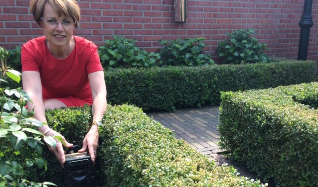 De eerste wildcamera in de tuin van wethouder Tineke Zomer. Foto: PR gemeente