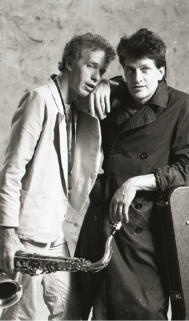 Bertus Borgers en Herman Brood. Foto: Kees Tabak